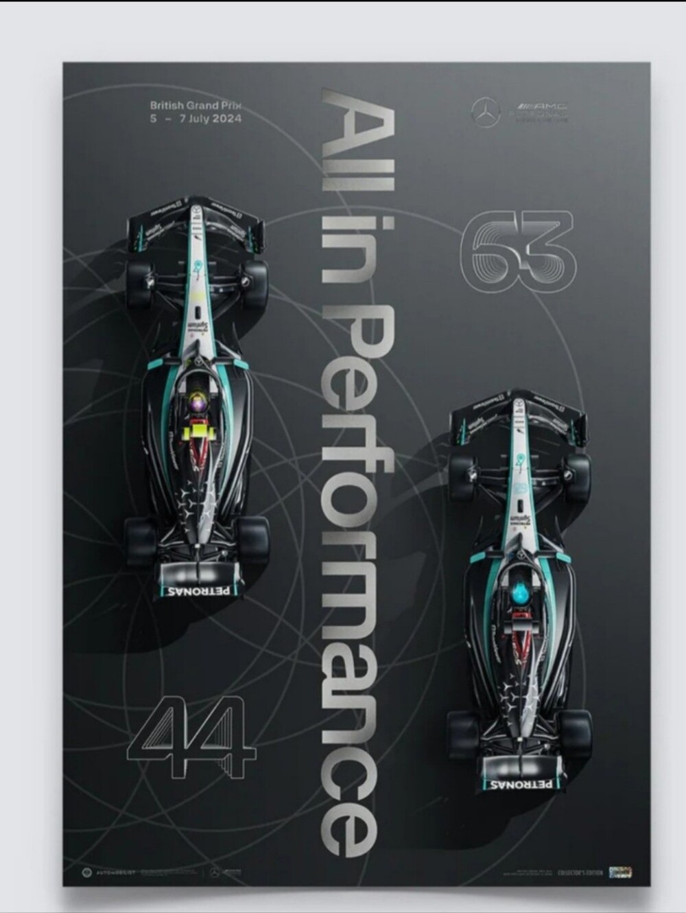 AUTOMOBILIST  Limited-edition Print/Poster of the Mercedes-AMG Petronas F1 Team